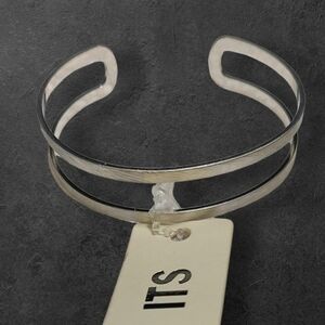 NWT Silver Double Band Cuff Bracelet